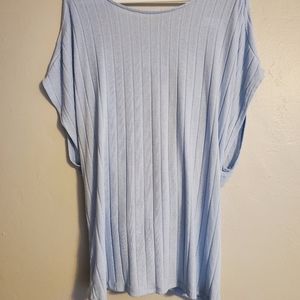 Blue open back Blouse
